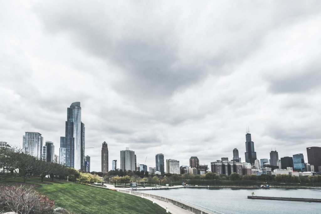 View of Chicago's skyline from the South Loop